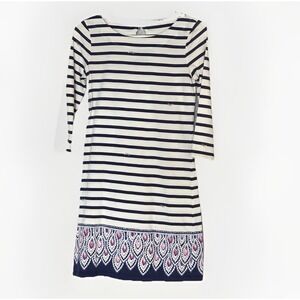 Lilly Pulitzer Dress XS Beacon Striped Peacock Nautical Preppy Old Money Classic